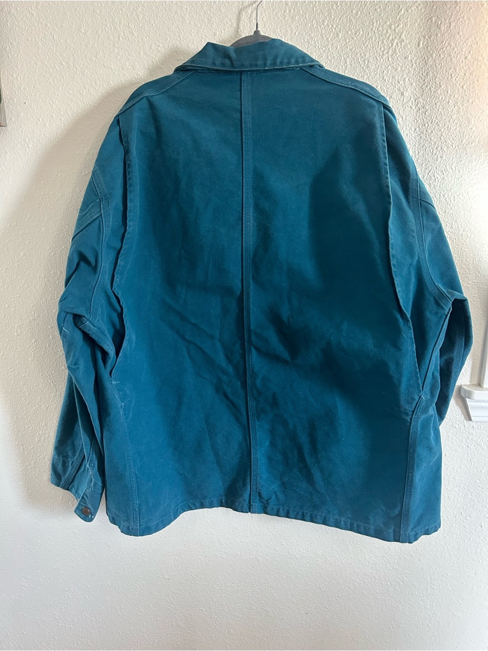 Vintage 90s Carhartt Teal Workwear Unlined Chore Jacket Mens Size XXL - Picture 6 of 8
